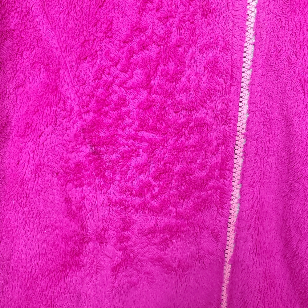 30) THE NORTH FACE Pink/Pink Mock Neck Fuzzy Jacket Kid's Sz. M 10/12 - Picture 3 of 7